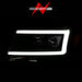 Anzo USA 111541 Projector Headlight Set; Clear Lens; Black Housing; w/Light Bar; Pair; - Truck Part Superstore