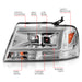 Anzo USA 111542 Projector Headlight Set; Clear Lens; Chrome Housing; w/Light Bar; Pair; - Truck Part Superstore