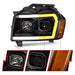 Anzo USA 111543 Projector Headlight Set; Black Housing; w/Light Bar Switchback; - Truck Part Superstore