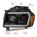 Anzo USA 111543 Projector Headlight Set; Black Housing; w/Light Bar Switchback; - Truck Part Superstore