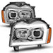 Anzo USA 111544 Projector Headlight Set; Chrome Housing; w/Light Bar Switchback; - Truck Part Superstore
