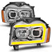 Anzo USA 111544 Projector Headlight Set; Chrome Housing; w/Light Bar Switchback; - Truck Part Superstore