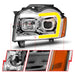 Anzo USA 111544 Projector Headlight Set; Chrome Housing; w/Light Bar Switchback; - Truck Part Superstore
