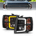 Anzo USA 111545 Projector Headlight Set; Black Housing; w/Light Bar; w/Sequential; - Truck Part Superstore