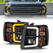 Anzo USA 111545 Projector Headlight Set; Black Housing; w/Light Bar; w/Sequential; - Truck Part Superstore