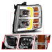 Anzo USA 111546 Projector Headlight Set; Chrome Housing; w/Light Bar; w/Sequential; - Truck Part Superstore