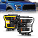 Anzo USA 111547 LED Projector Headlight; Black Housing; w/Light Bar Switchback; - Truck Part Superstore