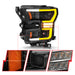 Anzo USA 111547 LED Projector Headlight; Black Housing; w/Light Bar Switchback; - Truck Part Superstore