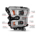 Anzo USA 111548 LED Projector Headlight; Chrome Housing w/Light Bar Switchback; - Truck Part Superstore
