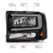 Anzo USA 111549 Crystal Headlight Set; Black Housing; Pair; w/Light Bar; - Truck Part Superstore