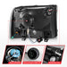Anzo USA 111549 Crystal Headlight Set; Black Housing; Pair; w/Light Bar; - Truck Part Superstore