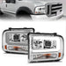 Anzo USA 111552 Projector Headlight Set; Chrome Housing; w/Light Bar; - Truck Part Superstore