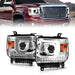 Anzo USA 111553 Projector Headlight Set; w/Plank Style Switchback; Chrome; Pair; - Truck Part Superstore