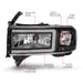 Anzo USA 111554 LED Crystal Headlight; w/Light Bar; Black Housing; Pair; - Truck Part Superstore
