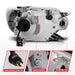 Anzo USA 111557 Projector Headlight Set; w/Light Bar Switchback; Chrome Housing; - Truck Part Superstore