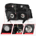 Anzo USA 111558 Crystal Headlight Set; Black Housing; Pair; w/Light Bar; 4 PCS; - Truck Part Superstore