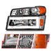 Anzo USA 111559 Crystal Headlight Set; Chrome Housing; Pair; w/Light Bar; Pair; - Truck Part Superstore