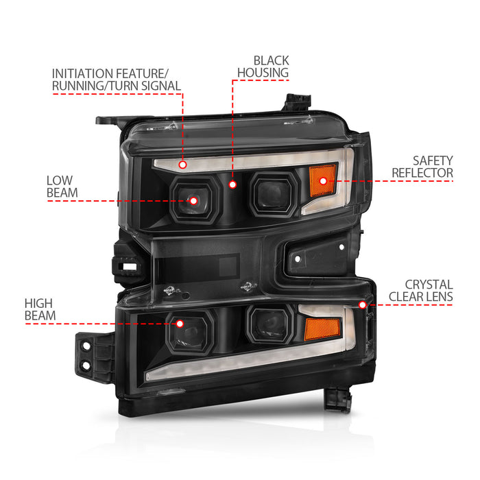 Anzo USA 111566-L LED Projector Headlight - Truck Part Superstore