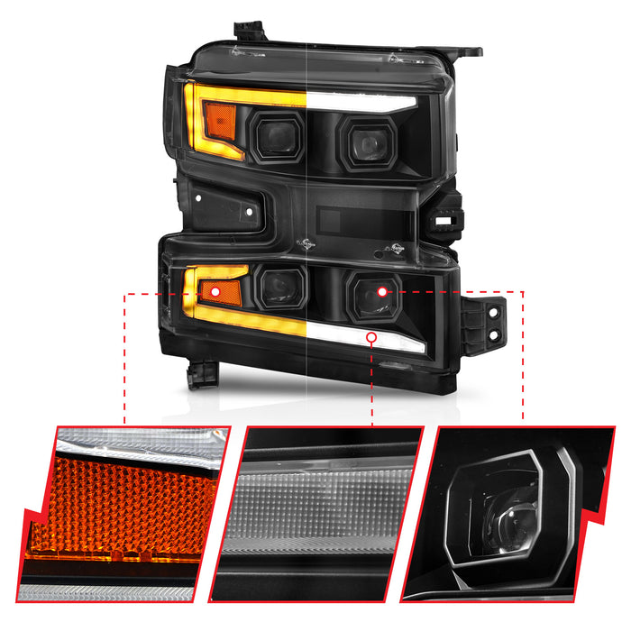 Anzo USA 111566-R LED Projector Headlight - Truck Part Superstore