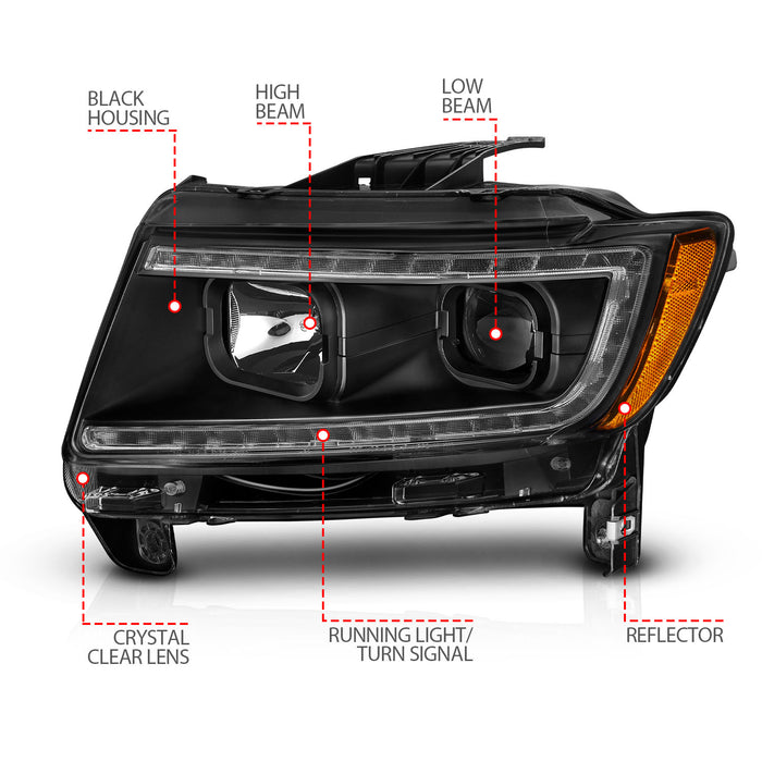 Anzo USA 111568 Projector Headlight Set - Truck Part Superstore