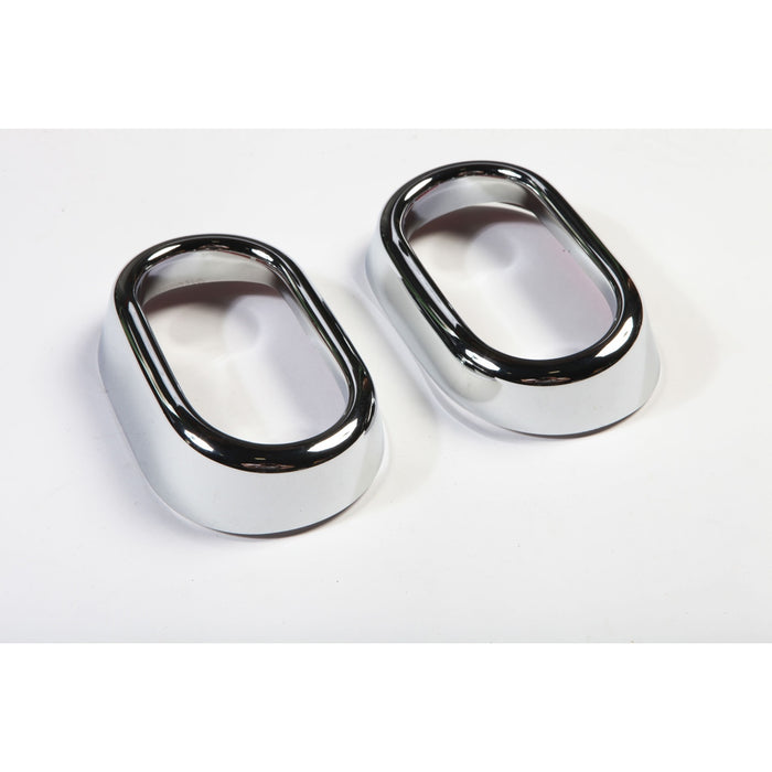 Rugged Ridge 11156.20 Door Handle Cover Trim; Interior; Chrome; Pair; - Truck Part Superstore