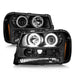 Anzo USA 111572 Projector Headlight Set w/Halo; Black Housing; Pair; - Truck Part Superstore