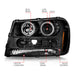 Anzo USA 111572 Projector Headlight Set w/Halo; Black Housing; Pair; - Truck Part Superstore