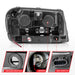 Anzo USA 111572 Projector Headlight Set w/Halo; Black Housing; Pair; - Truck Part Superstore