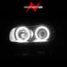 Anzo USA 111572 Projector Headlight Set w/Halo; Black Housing; Pair; - Truck Part Superstore