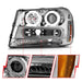 Anzo USA 111573 Projector Headlight Set w/Halo; Clear Lens; Chorme Housing; Pair; - Truck Part Superstore