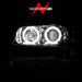 Anzo USA 111573 Projector Headlight Set w/Halo; Clear Lens; Chorme Housing; Pair; - Truck Part Superstore