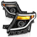Anzo USA 111575 Projector Headlight Set; Clear Lens; Black Housing; w/Light Bar; Pair; - Truck Part Superstore