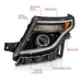 Anzo USA 111575 Projector Headlight Set; Clear Lens; Black Housing; w/Light Bar; Pair; - Truck Part Superstore