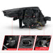 Anzo USA 111575 Projector Headlight Set; Clear Lens; Black Housing; w/Light Bar; Pair; - Truck Part Superstore