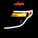 Anzo USA 111575 Projector Headlight Set; Clear Lens; Black Housing; w/Light Bar; Pair; - Truck Part Superstore