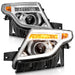 Anzo USA 111576 Projector Headlight Set; Clear Lens; Chorme Housing; w/Light Bar; Pair; - Truck Part Superstore