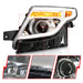 Anzo USA 111576 Projector Headlight Set; Clear Lens; Chorme Housing; w/Light Bar; Pair; - Truck Part Superstore