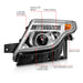 Anzo USA 111576 Projector Headlight Set; Clear Lens; Chorme Housing; w/Light Bar; Pair; - Truck Part Superstore
