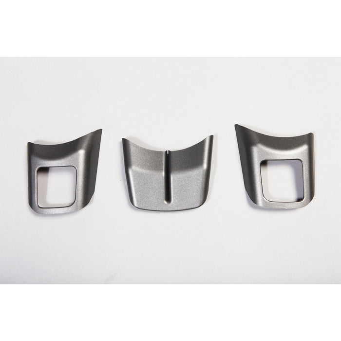 Rugged Ridge 11157.12 Steering Wheel Spoke Accents; 3 Pieces; Charcoal; - Truck Part Superstore