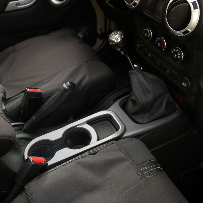 Rugged Ridge 11157.23 Cup Holder Accent; Center Console Cup Holder Trim; Charcoal; - Truck Part Superstore
