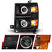Anzo USA 111583 Projector Headlight Set w/Halo; Clear Lens; Black Housing; w/Black Trim; Pair; - Truck Part Superstore