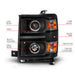 Anzo USA 111583 Projector Headlight Set w/Halo; Clear Lens; Black Housing; w/Black Trim; Pair; - Truck Part Superstore