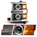 Anzo USA 111585 Projector Headlight Set w/Halo; Clear Lens; Black Housing; w/Chrome Trim; Pair; - Truck Part Superstore