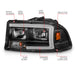 Anzo USA 111591 Crystal Headlight Set; Clear Lens; Black Housing; w/Light Bar; Pair; - Truck Part Superstore