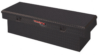 TrailFX 111722 Crsovr Deep Sgl Lid Pwdr Ctd Black 16 Gauge Alum 72x19.25x19.5 Cap W/Tray - Truck Part Superstore