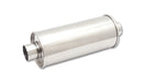 Vibrant Performance 1117 STREETPOWER Round Muffler; 2.25 in. Inlet/Outlet; Center/Center; w/5 in. Tip; - Truck Part Superstore