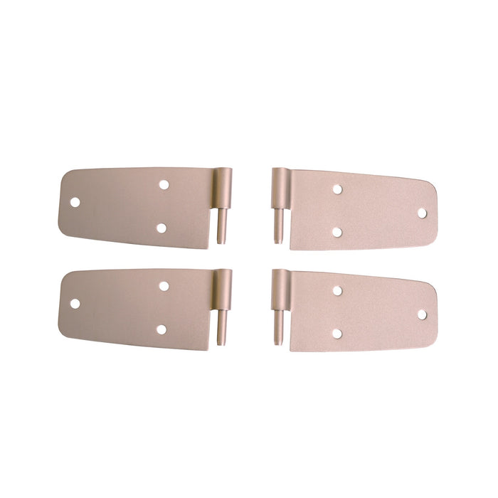 Rugged Ridge 11185.20 Door Hinge Kit; Front; For Use w/Full Doors; 4 pc.; Satin Stainless Steel; - Truck Part Superstore