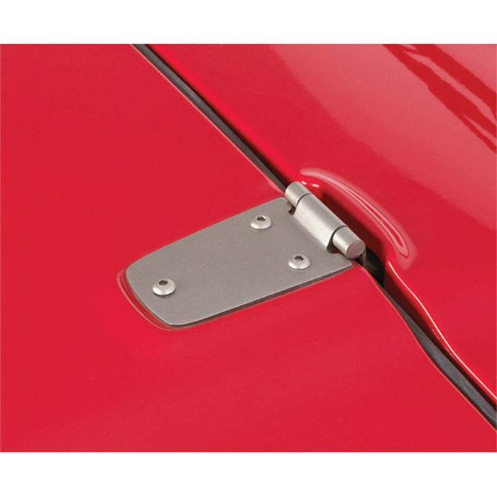 Rugged Ridge 11185.32 Hood Hinge; Pair; Satin Stainless Steel; - Truck Part Superstore