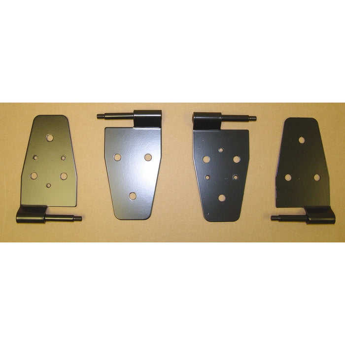 Rugged Ridge 11202.01 Door Hinge Kit; Front; For Use w/Half Or Full Steel Doors; 4 pc.; Black; - Truck Part Superstore