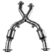 Kooks Custom Headers 11203350 3in. x 2-1/2in. SS GREEN Catted X-Pipe. 1999-2004 Mustang. (Connects to OEM) - Truck Part Superstore
